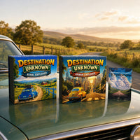 All three Destination Unknown games in the Adventure Bundle — Urban, Rural, and Activity Expansion