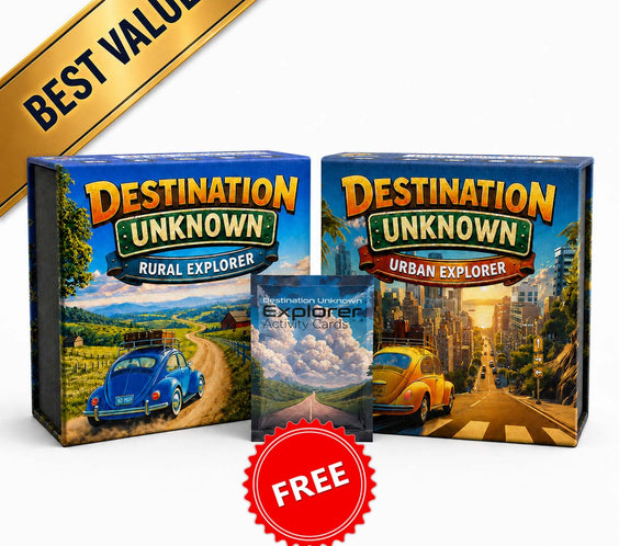 Destination Unknown Adventure Bundle: Urban Explorer plus Rural Explorer plus FREE Activity Expansion — best value