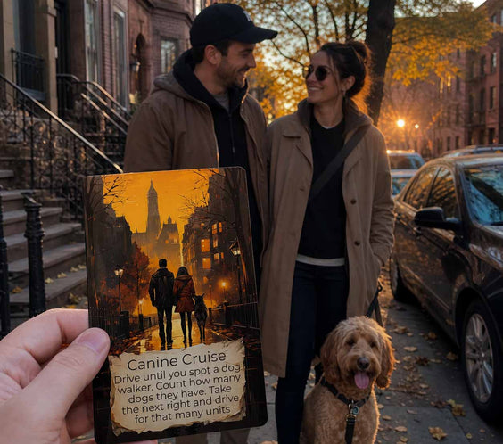 Adventurers walking into a scenic landscape — the kind of unexpected places Destination Unknown unlocks