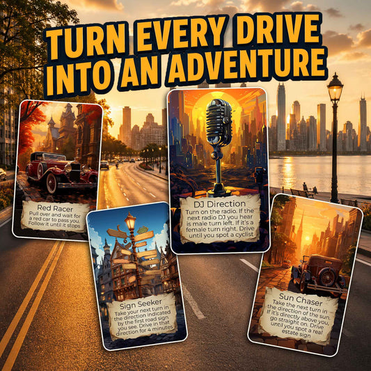 Urban Explorer turns every city drive into a spontaneous adventure — draw a card, follow the prompt