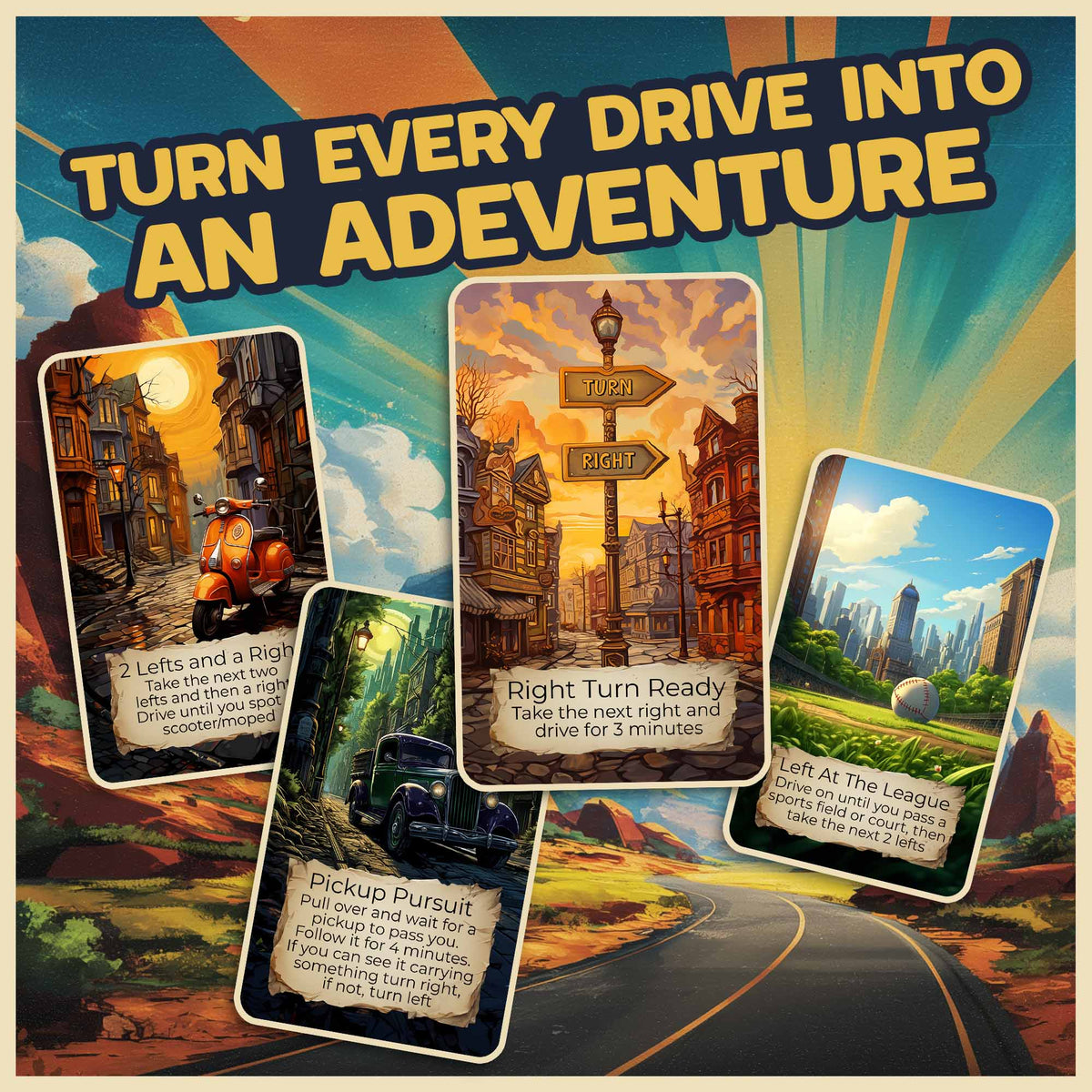 Road Trip Adventure Cards – Destination Unknown